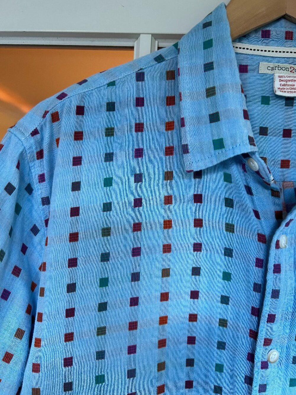 Carbon2Cobalt light blue 100% cotton shirt L
